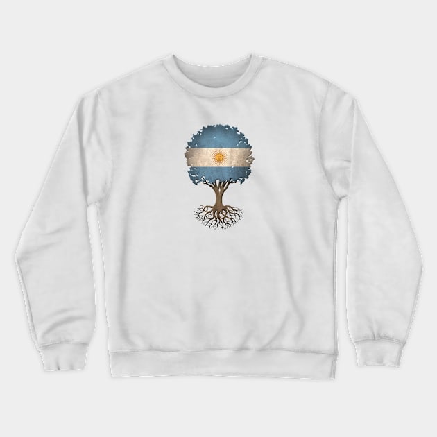 Tree of Life with Argentine Flag Crewneck Sweatshirt by jeffbartels